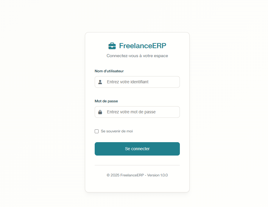 FreelanceERP Login
